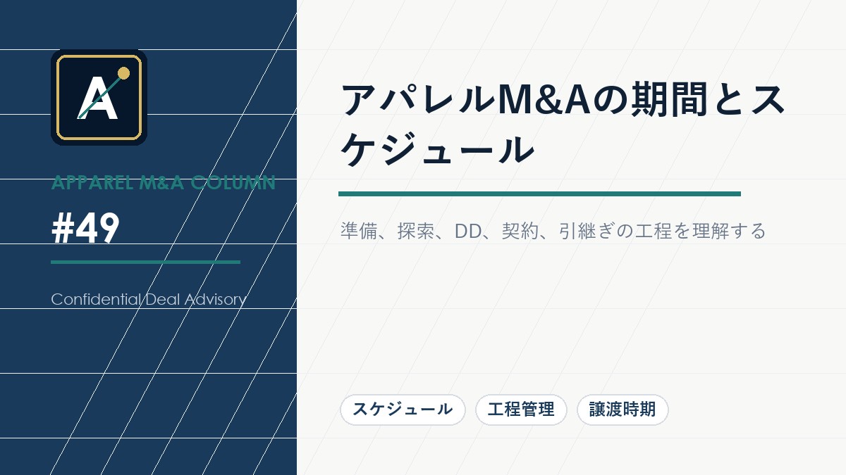 アパレルM&Aの期間とスケジュール