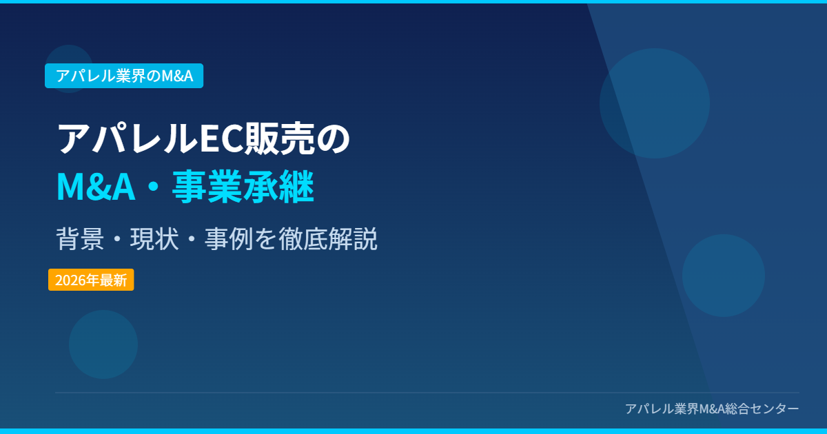 アパレルEC販売のM&A・事業承継 アイキャッチ画像