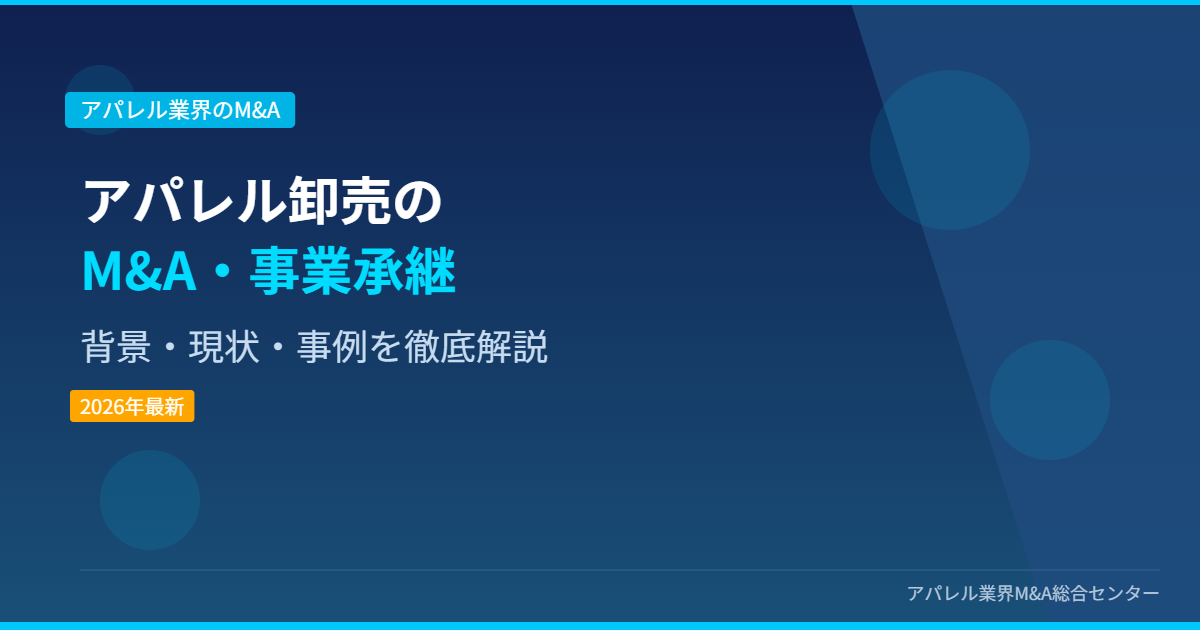 アパレル卸売のM&A・事業承継 アイキャッチ画像