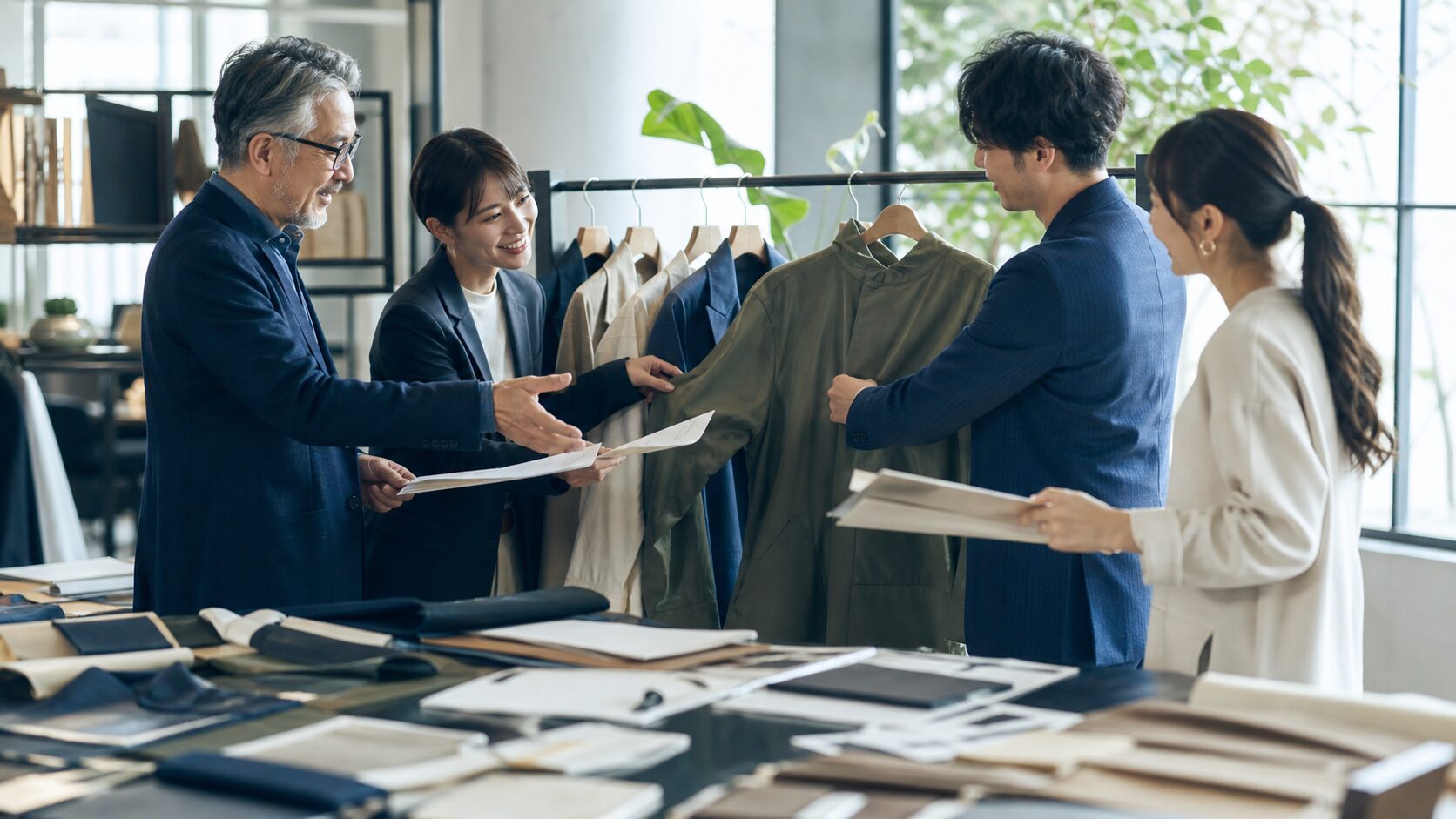 アパレル企業の買い手候補と承継条件を検討する会議